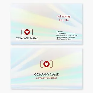 Business card template. Wedding photographer.