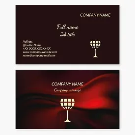 Wine Glass Globe Business Card Template. Winemaking, Wine Sales.