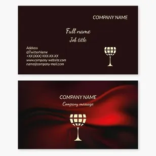 Wine Glass Globe Business Card Template. Winemaking, Wine Sales.