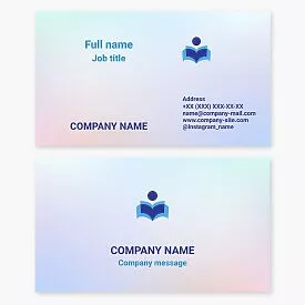 Reading Figure Logo Business Card Template