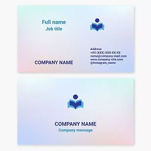 Reading Figure Logo Business Card Template