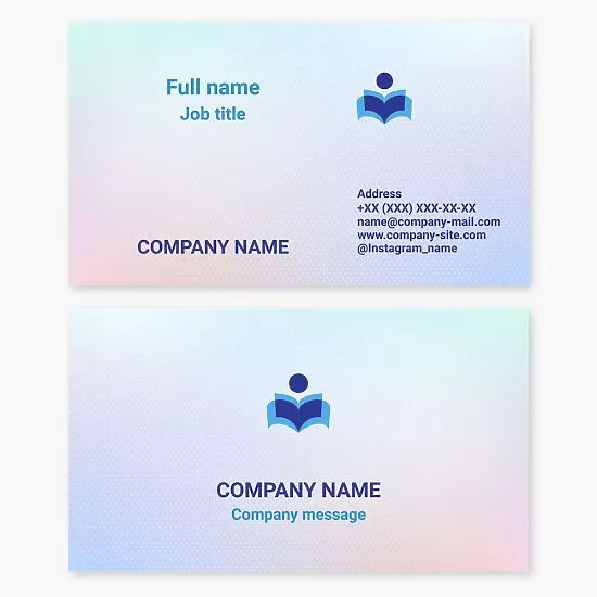 Reading Figure Logo Business Card Template