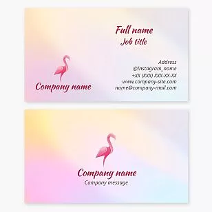 Flamingo Business Card Template