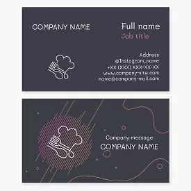 Restaurant Cooking Chef Business Card Template