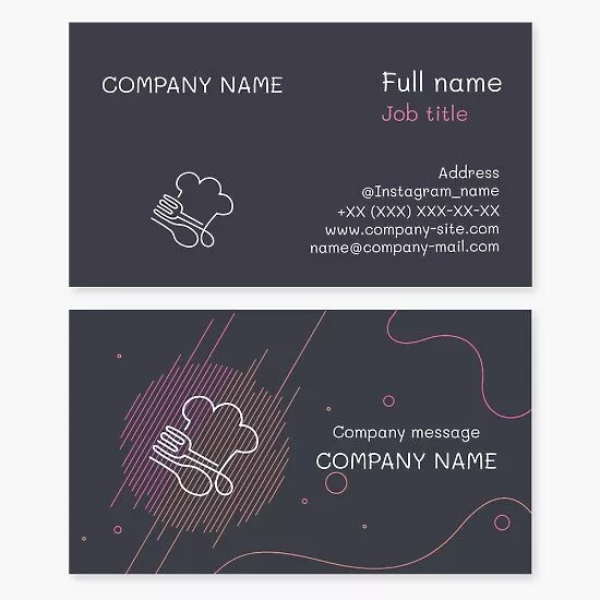 Restaurant Cooking Chef Business Card Template