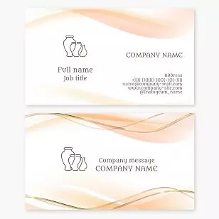 Vase Business Card Template