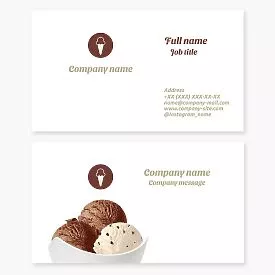 Ice Cream Themed Business Card Template