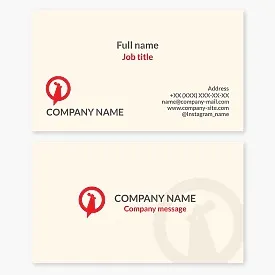 Business card template. Red rooster. Abstract. Pride, confidence, energy, and awakening. Poultry farm. Letter O.