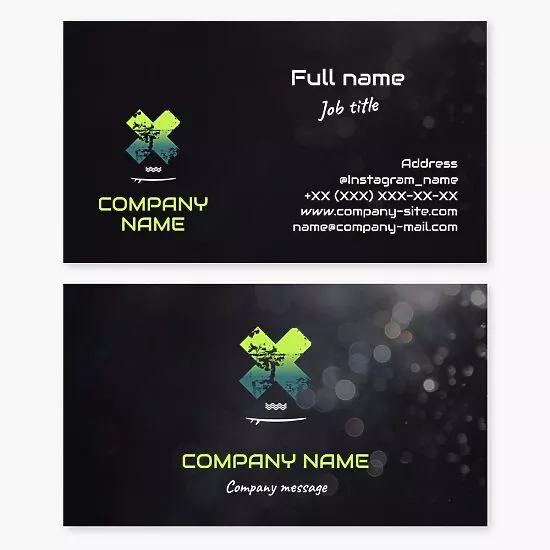 Surf Shop Business Card Template