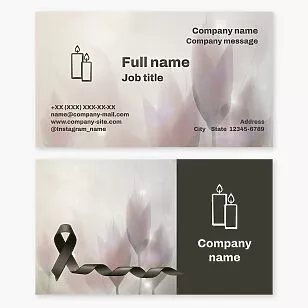  Flower Background Candle Logo Business Card Template