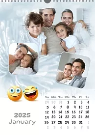 Calendar template with family photos