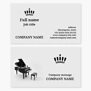 Piano Business Card Template