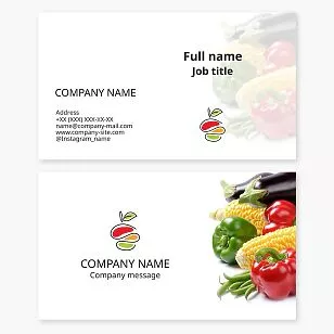 Grocery Shop Business Card Template