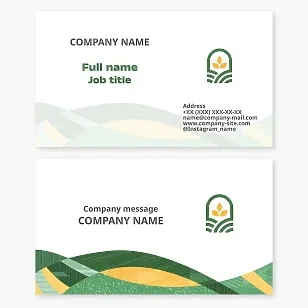 Business card template. Agricultural company.