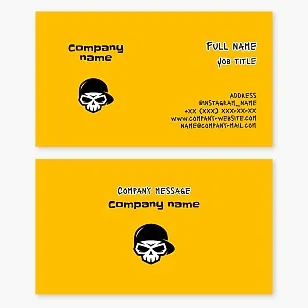 Skull Business Card Template. Youth Movement. Informal Organization.