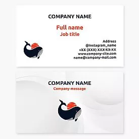 Whale Sun Business Card Template