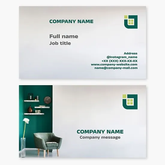 Business card template Interior design
