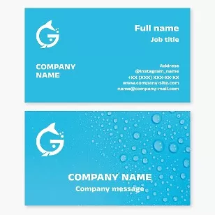 Fish business card template