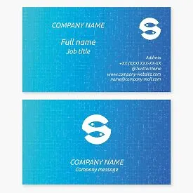 Fish business card template