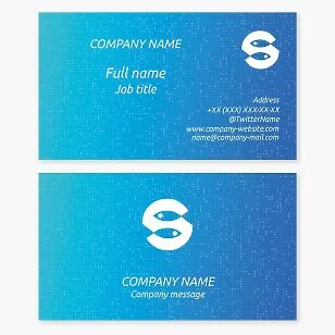 Fish business card template
