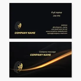 Tire Shop Business Card Template