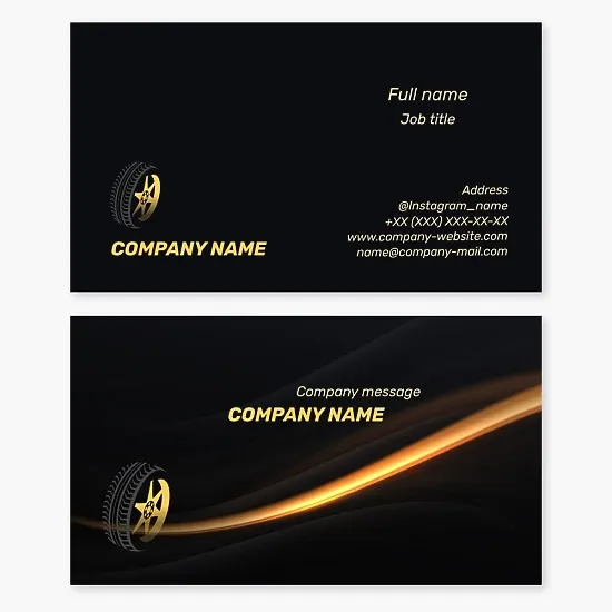 Tire Shop Business Card Template