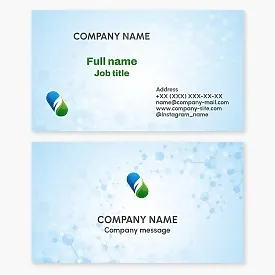 Business card template. Pharmacy. Pharmaceutical company.