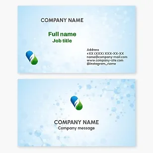 Business card template. Pharmacy. Pharmaceutical company.