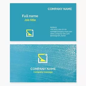 Business card template. Cleaning company.