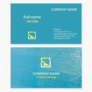 Business card template. Cleaning company.