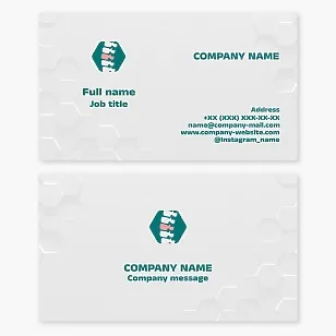 Business card template. Spine.