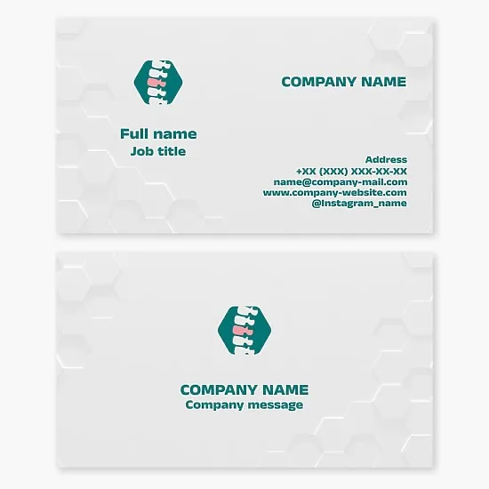 Business card template. Spine.