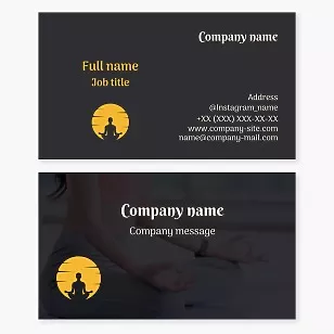 Yoga business card template