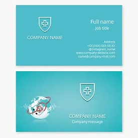 Medicine business card template