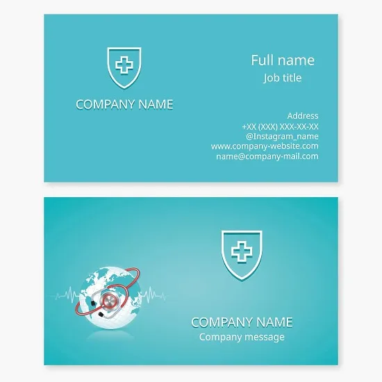 Medicine business card template