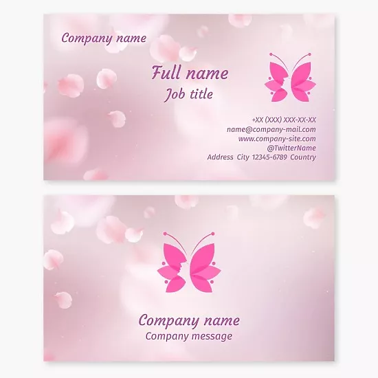 Beauty salon business card template