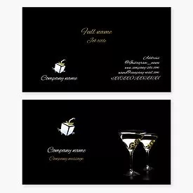 Bartender Bar Cocktail Alcohol Business Card Template