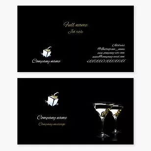 Bartender Bar Cocktail Alcohol Business Card Template