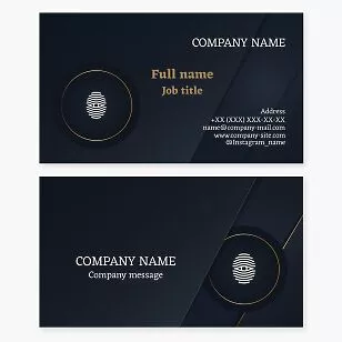 Eye Fingerprint Logo | Identity | Business Card Template