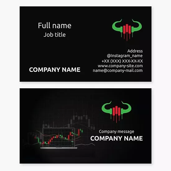 Stock Chart Design | Stock Broker Business Card Template