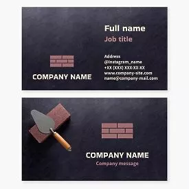 Masonry | Bricklaying Business Card Template