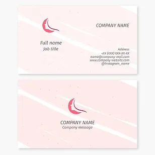 Business card template. Female profile. Echo. Beauty salon.