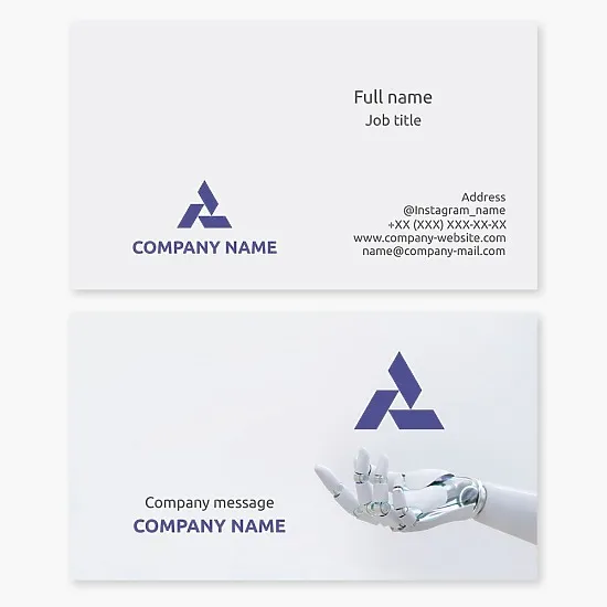 Robotic Hand Business Card Template