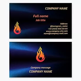 Eagle Flame Logo Abstract Business Card Template