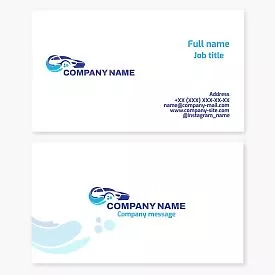 Car Wash Detailing Business Card Template