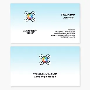 Business card template. Drone videography.