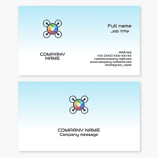 Business card template. Drone videography.