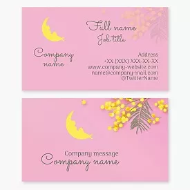 Business card template Fairy tale, Fairy on the Moon, child development, women's club