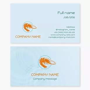 Shrimp business card template