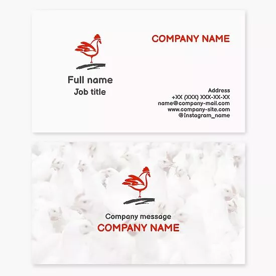 Poultry Farm Business Card Template